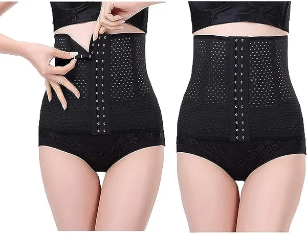 KROYWEN_Women_Nylon_Shapewear_Tummy_Control_Waist_Belt_Trimmer_and_Slimming_Body_Shaper_Post_Pregnancy_Belt_for_Belly_Stomach_(XXL,_Black)