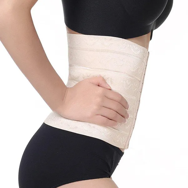 KROYWEN_Tummy_Grip_Belt_Waist_Trainer_Trimmer_and_Slimming_Corset_3_Hooks_Girdle_with_Wire_Support_Beige_(L,_Beige)