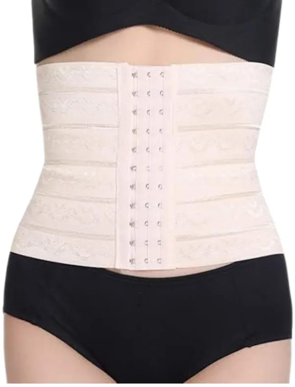 KROYWEN_Shapewear_Waist_Trainer_Slim_Belt_Tummy_Control_Tummy_and_Thigh_Shaper_for_Women_and_Girls_Brown_Color_(1_PCS)_(L,_Beige)