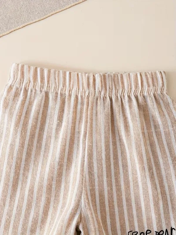 Baby_Boys_Bear_Print_Cotton_Summer_Shirt_&_Beige_Striped_Shorts_2-Piece_Outfit_Set_(_Co-ordset_)