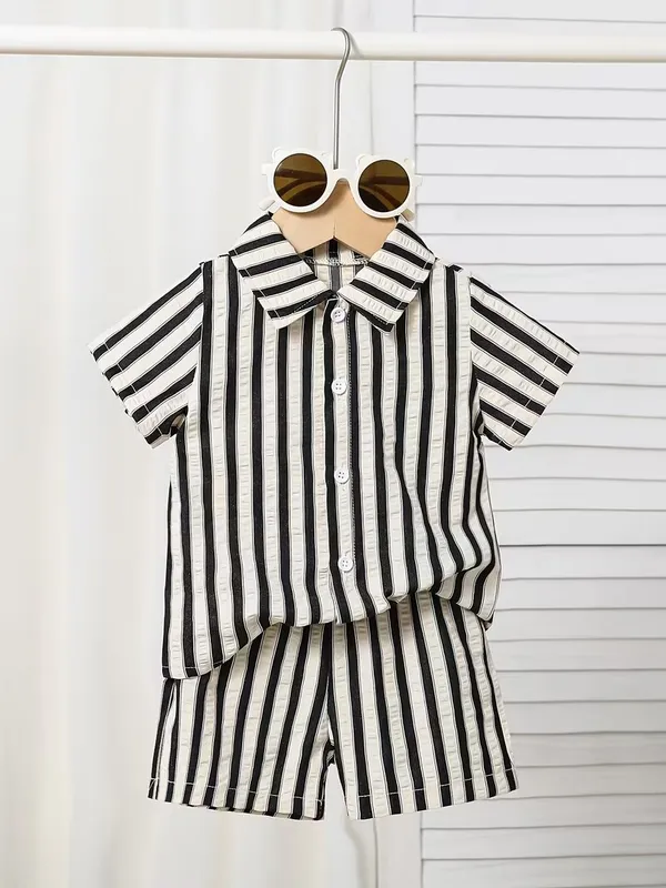 Baby_Boys_Black_&_White_Striped_Shirt_and_Shorts_Co-Ord_Set_|_Short_Sleeve_Collared_Outfit