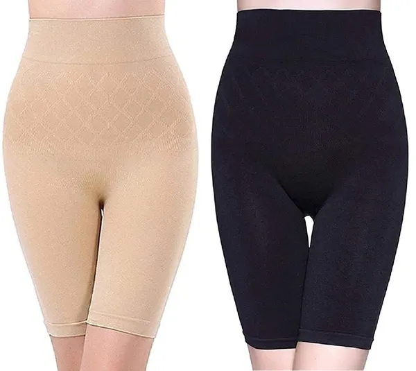 KROYWEN_Women_Shapewear_Bodysuit_Tummy_Control_Full_Body_Shaper_High_Waist_Trainer_Thigh_Slimmer.._Black,Beige