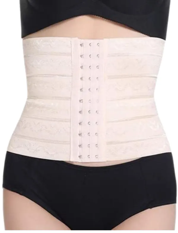KROYWEN_Women_Body_Shapewear_Belt_Tummy_Tucker_Waist_Trainer_Trimmer_and_Slimming_Body_Slim_Shaper_Beige_Color_XL_Size_(Pack_of_1)_(Skin)_(L)