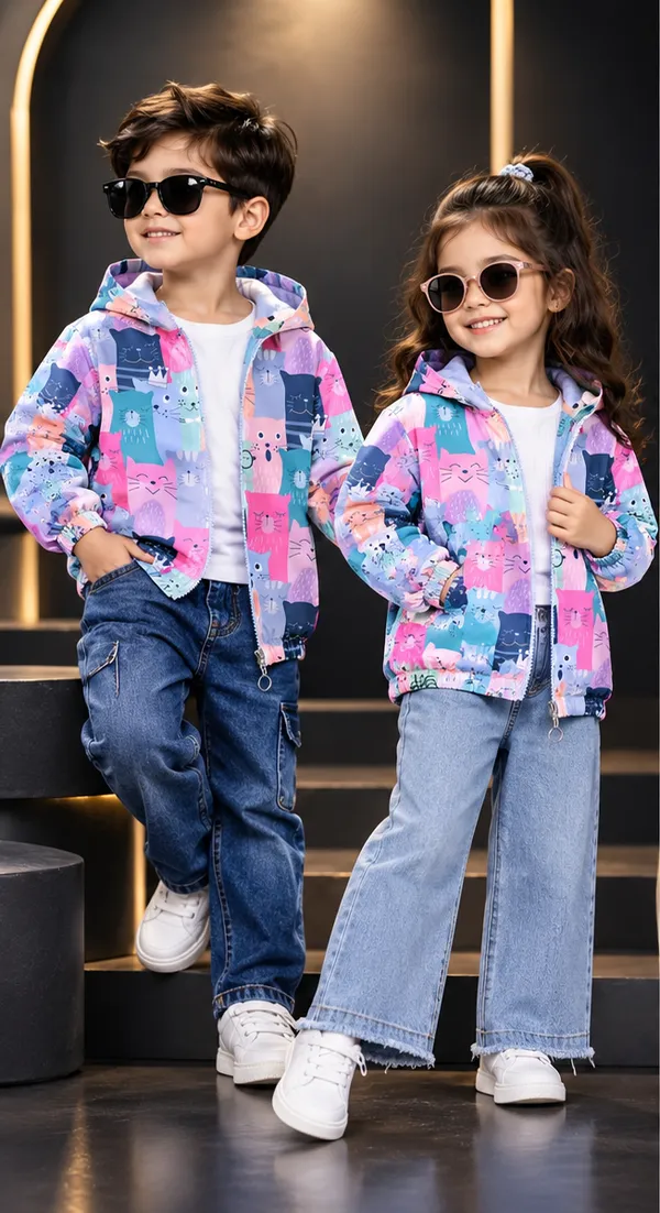 Cute_Cat_🐱_Print_Kids_Hooded_Windbreaker_Jacket_–_Lightweight_Stylish_Zip-Up_Jacket_🌸💖🐾