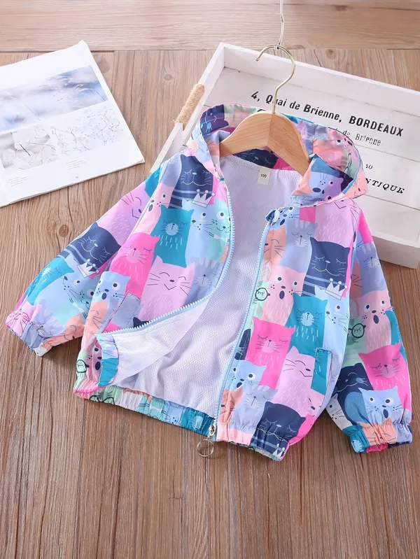 Cute_Cat_🐱_Print_Kids_Hooded_Windbreaker_Jacket_–_Lightweight_Stylish_Zip-Up_Jacket_🌸💖🐾