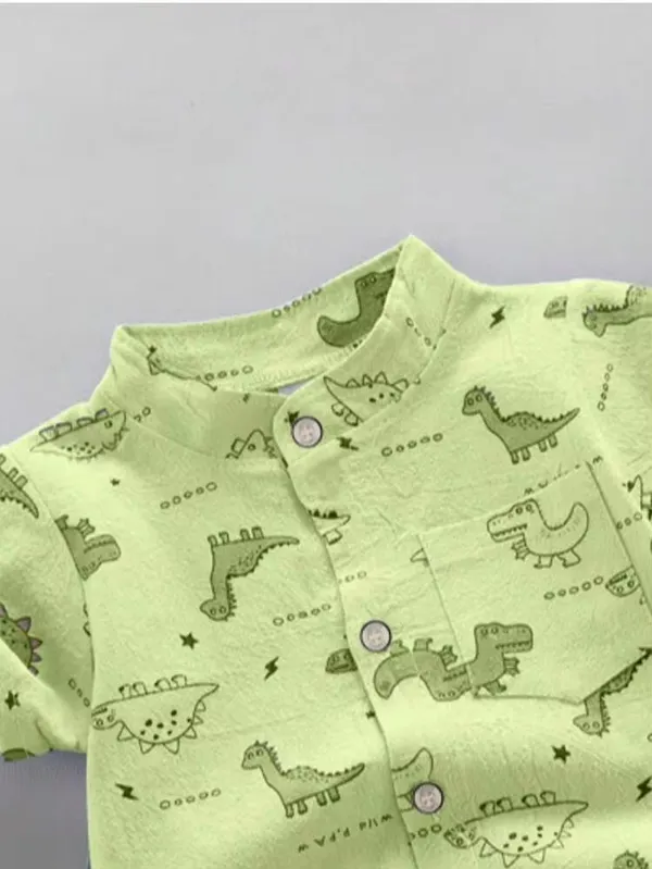 DinosaurPrinted_Shirt_And_Shorts_(_Co-ordset_)