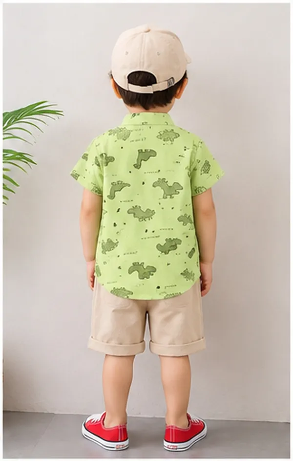 DinosaurPrinted_Shirt_And_Shorts_(_Co-ordset_)