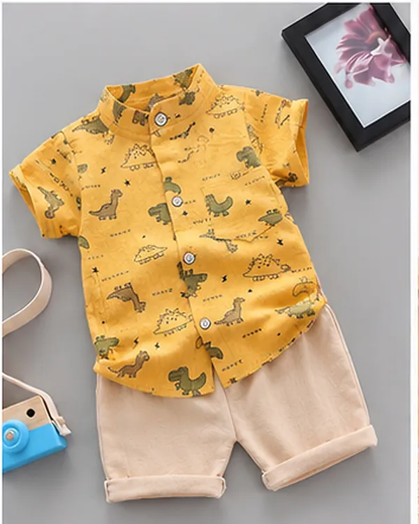 Dinosaur_Printed_Shirt_And_Shorts_(_Co-ordset_)