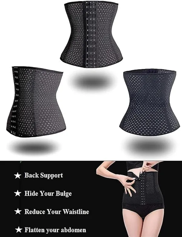 KROYWEN_Women_&_Girls_Seamless_Efffective_Hook-Shapewear_Tummy_Belt_for_Women_(Comfortable_for_32_to_38_Waist_Size)_(Black,_L)