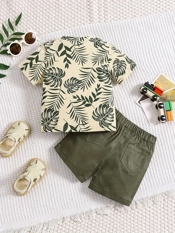 Green_Leaf_Printed_T-shirt_And_Shorts_(_Co-ordset_)_(_Green_Colour_)
