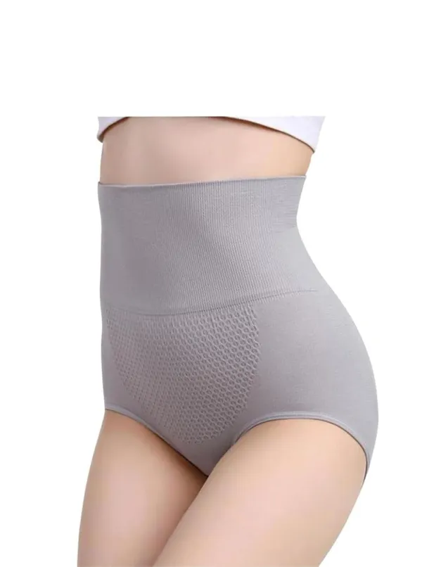 KROYWEN_Cotton_High_Waist_Panties_Tummy_Control_Underwear_Ladies_Briefs_Shapewear_Double_Layer_Half_Body_Shaper_Underwear_for_Women_Tummy_Control_Grey