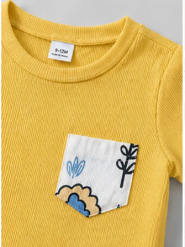 Kids_Boys_Yellow_Ribbed_T-shirt_And_Shorts_(_Co-ordset_)_(_Yellow_Colour_)_(_Ribbed_T-shirt_with_Jungle_Printed_Shorts_)