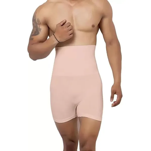 KROYWEN_Men_High_Waist_Abdomen_Control_Panties_Underwear_Double_Layer_Compression_Tummy_Tucker_Shapewear_Comfortable_Slim_Fit_Body_Girdle_Fitness_Shaping_Brief_for_Stomach_Support