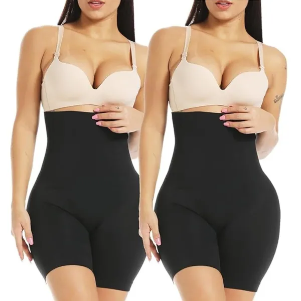 KROYWEN_Women_Waist_Shapewear_with_Anti_Rolling_Strip_Tummy_Control_Tucker_Waist_Slimming_Panties_Shapewear_Underwear_Waist_Shapewear_(Black_Pack_of_2)