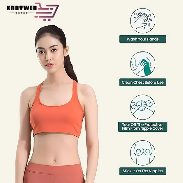 KROYWEN_4_Pcs_Reusable_Nipple_Covers_with_Case_|_Comfortable_&_Natural_Invisible_Self_Adhesive_Washable_Silicone_Pasties_for_Women_(Skin_Color)_with_Double_Sided_Tape_36_Pieces_|_Silicone_Bra_Beige