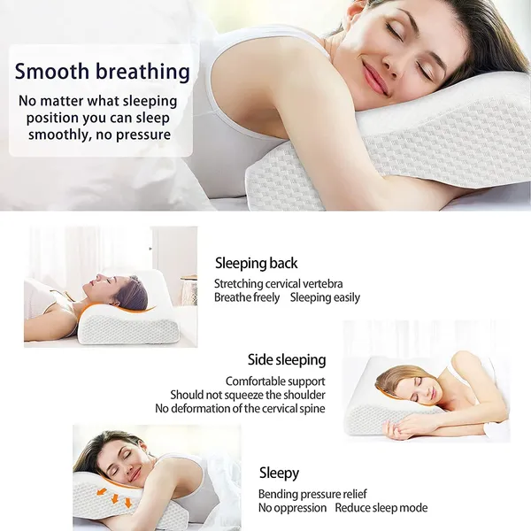 kroywen_Memory_Foam_Pillow,Orthopedic_Pillow_for_Neck_Pain_Cervical_Contour_Memory_Foam_Pillow,Orthopedic_Pillow_for_Neck_Pain,Orthopedic_Contour_Pillow_Support_(White)