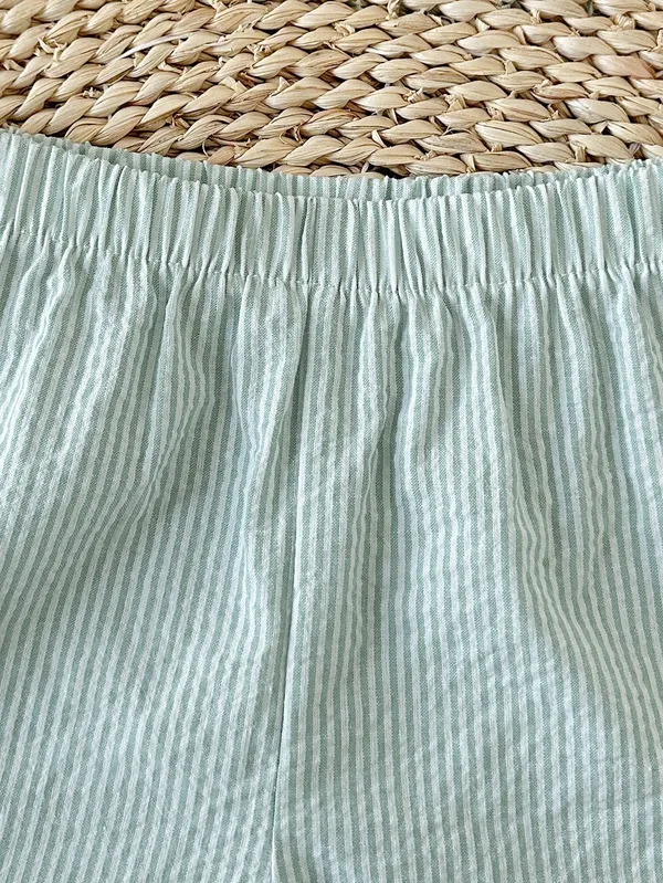Premium_Baby_Boys’_Mint_Green_Striped_Shirt_&_Shorts_Set_|_Cotton_Casual_Co-ord_Set