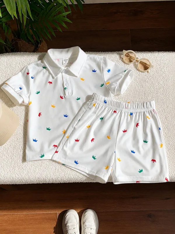 Premium_Crown_Print_Kids_Polo_T-Shirt_&_Matching_Shorts_|_Trendy_2-Piece_Co-Ord_Set_|_Smart_Casual_Kids_Outfit_👑✨”_