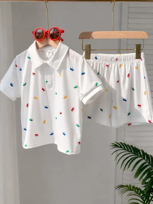 Premium_Crown_Print_Kids_Polo_T-Shirt_&_Matching_Shorts_|_Trendy_2-Piece_Co-Ord_Set_|_Smart_Casual_Kids_Outfit_👑✨”_