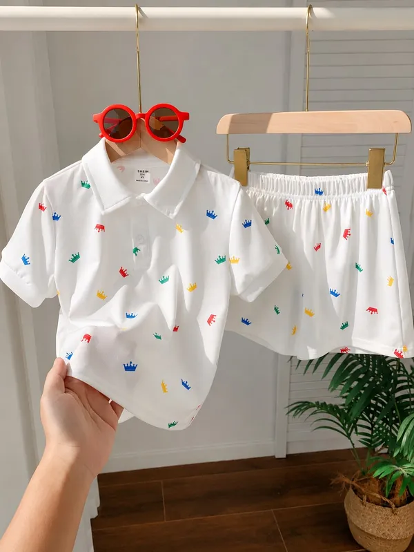Premium_Crown_Print_Kids_Polo_T-Shirt_&_Matching_Shorts_|_Trendy_2-Piece_Co-Ord_Set_|_Smart_Casual_Kids_Outfit_👑✨”_