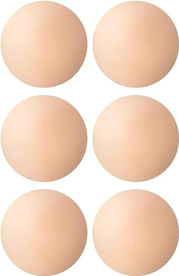 KROYWEN_Women's_Reusable_Nipple_Cover_Silicone_Breast_Petals_Lightly_Pad_Adhesive_Thin_Pasties_Skin_Freesize_(Beige,_3)