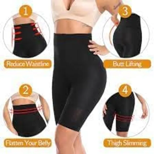 KROYWEN_Women's_Spandex_&_Nylon_Waist_Shapwear_Black