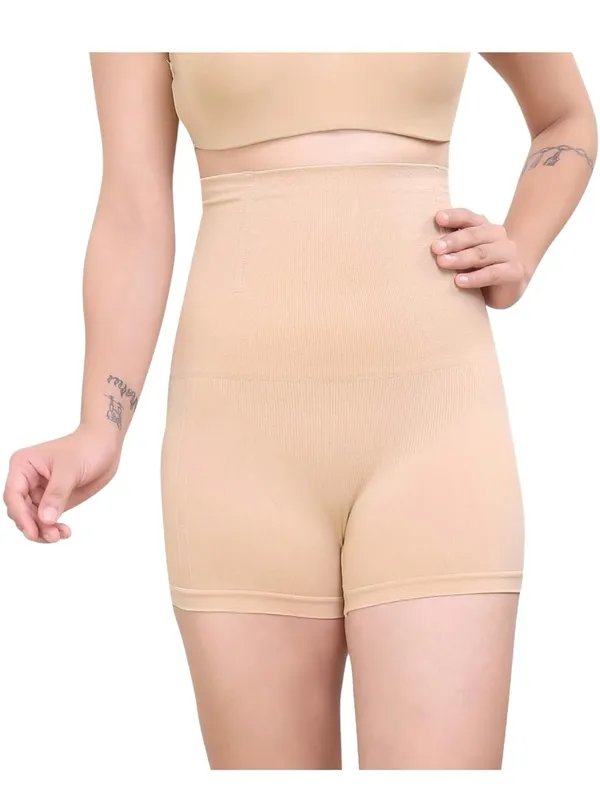 KROYWEN_High_Waisted_Tummy_Control_Shapewear_Shorts_for_Women_-_Thigh_Slimmer_Body_Shaper_Panties_-_Slip_Shorts_Under_Dresses_-_Seamless_Abdomen_Shaper_-_Fits_up_to_36_Waist_-_Beige