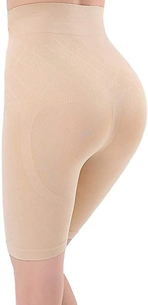 KROYWEN_4-in-1_Shaper_-_Tummy,_Back,_Thighs,_HIPS_-_Black/Efffective_Seamless_Tummy_Tucker_Shapewear_Body_Shaper_Best_While/for_Gym_Yoga_Exercise_Dance_Walk_Aerobics_Jogging_(Beige)