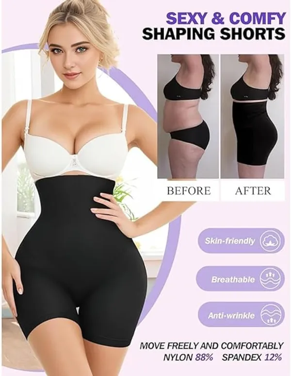 KROYWEN_Tummy_Tucker_Women_|_Body_Shaper_for_Women_|_Shapewear_for_Women_|_Shaper_Pant_for_Women_|_Thigh_Shaper_for_Women_(Black)