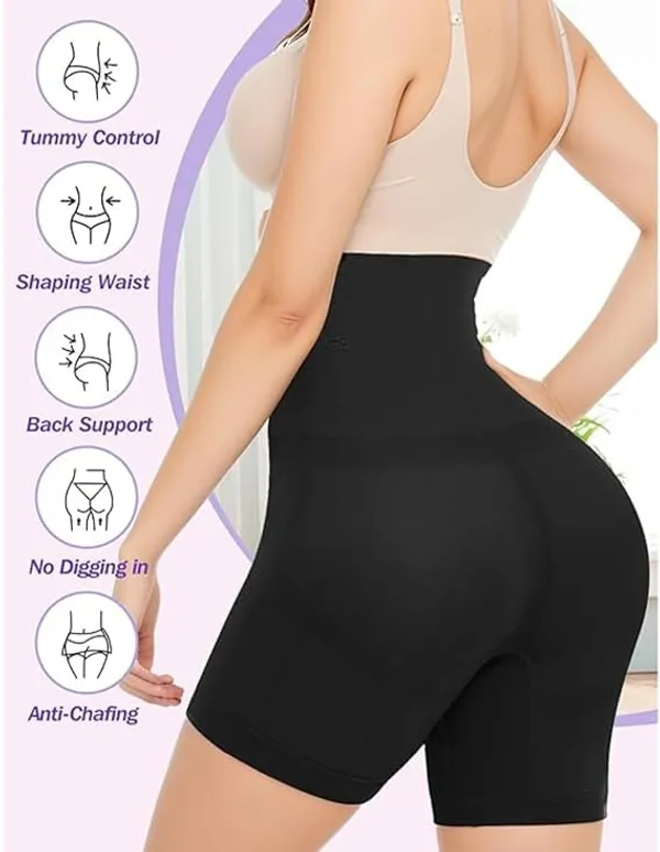 KROYWEN_Women's_Tummy_Tucker_High_Waist_Shapewear_with_Anti_Rolling_Strip_Panties_(Free-Size)_(Waist_Size_Fits_:_32_to_38_Inch)_(Combo)