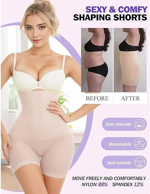 KROYWEN_Tummy_Tucker_Body_Shaper_|_Shapewear_Pant_|_Thigh_Shaper_for_Women_(Skin_&_Skin)