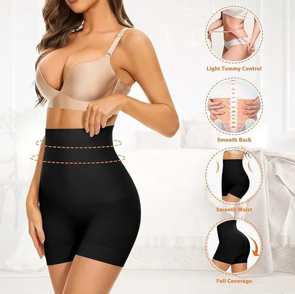 KROYWEN_Shapewear_for_Women_High_Waist_Tummy_Tucker_Women_Shapewear_Skin_Color_Body_Shaper_for_Women_for_Belly_Control_(Black,_L)