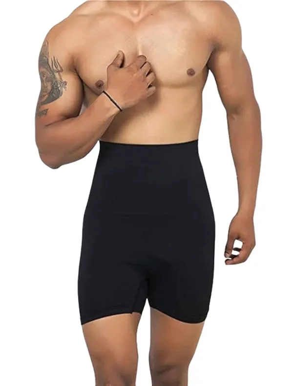 KROYWEN_Men_Body_Shaper_Belly_Girdle_Boxer_Stomach_Fitness_for_Exercise_&_Workout_Briefs_(Black,_2XL)