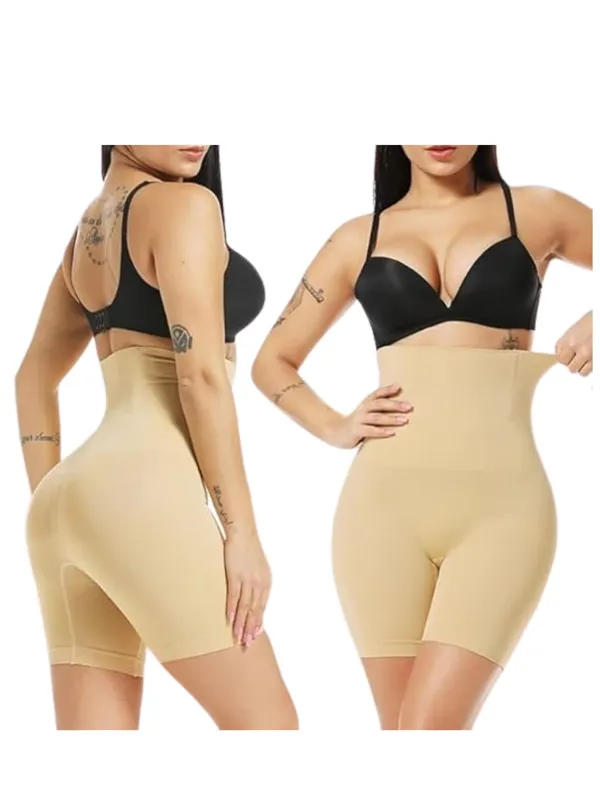 KROYWEN_Tummy_Tucker_Waist_Shapewear_with_Anti_Rolling_Strip_Control_Panties_(Free-Size_Fits_32-36)_(Beige,Black)