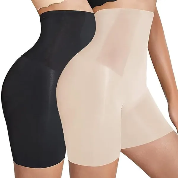 KROYWEN_4-in-1_Shaper_-_Tummy,_Back,_Thighs,_HIPS_-_Black/Efffective_Seamless_Tummy_Tucker_Shapewear_Body_Shaper_Best_While/for_Gym_Yoga_Exercise_Dance_Walk_arobics_Jogging.._(Beige,Black)