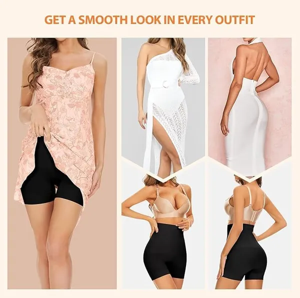 KROYWEN_Shapewear_for_Women_High_Waist_Tummy_Tucker_Women_Shapewear_Skin_Color_Body_Shaper_for_Women_for_Belly_Control_Tummy_Tucker_High_Waist_Shapewear_(Skin_and_Black,_M)