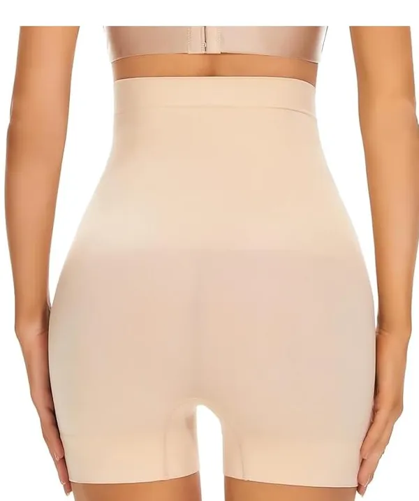 KROYWEN_Tummy_Control_Shapewear_Shorts_for_Women_High_Waisted_Body_Shaper_(Skin_and_Black,_XL)