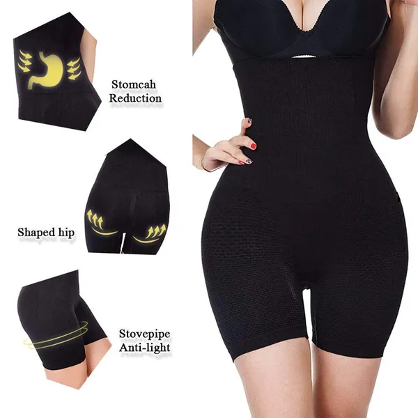 KROYWEN_Women_Shapewear_Bodysuit_Tummy_Control_Full_Body_Shaper_High_Waist_Trainer_Thigh_Slimmer,_Beige,Black