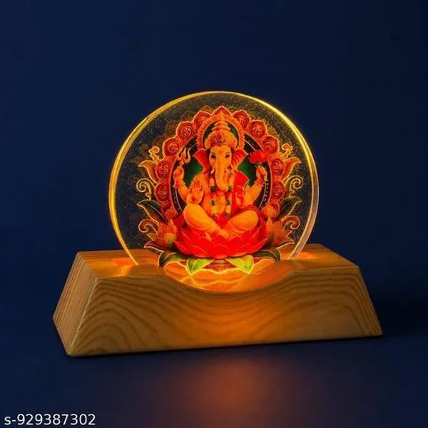 Ganeshji_Led_Acrylic_Lamp_With_Wooden_Base_Usb_Night_Light_For_Home_Temple_Decor