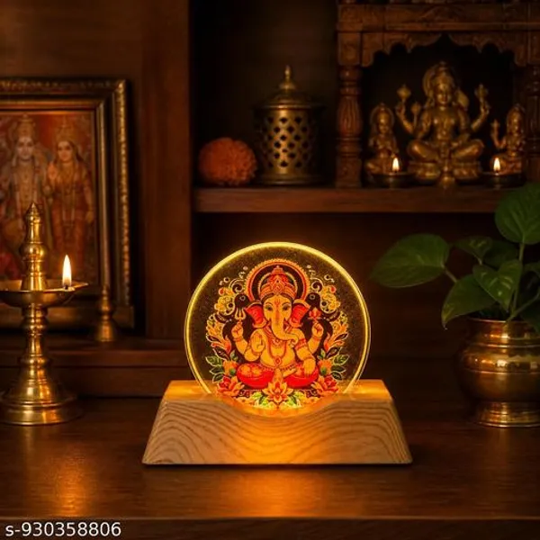 Ganpati_Led_Acrylic_Night_Lamp_With_Wooden_Base_Usb_Decorative_Light