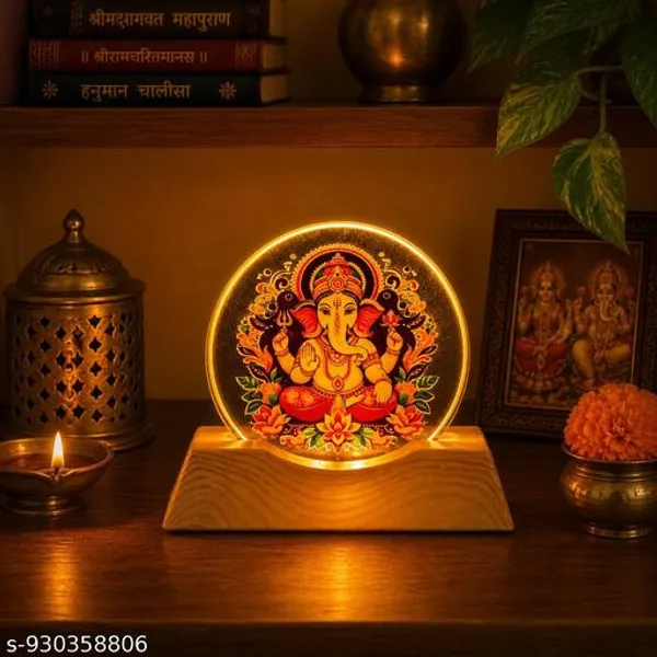 Ganpati_Led_Acrylic_Night_Lamp_With_Wooden_Base_Usb_Decorative_Light
