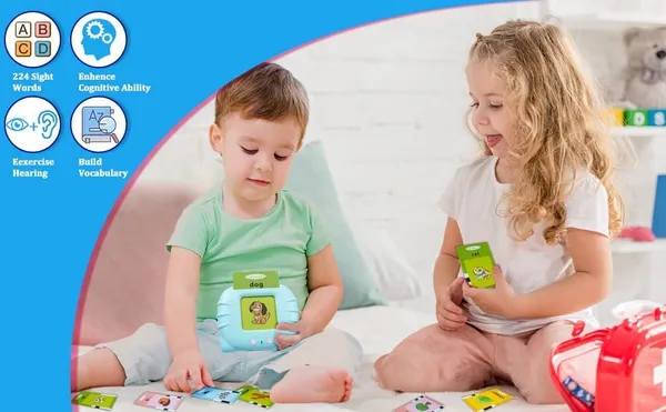 KROYWEN_Talking_Flash_Cards_for_Early_Educational_Learning_Toy_|_Electronic_English_Words_Reading_Flashcards_Toy_for_Kids_|_Best_Gift_for_Baby_&_Toddler