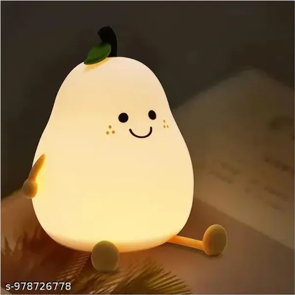 Cute_Pear_Silicone_Night_Lamp_For_Kids_Rechargeable_Led_Bedside_Lamp_Soft_Touch_Nursery_Light_Bedroom_Decor_Lamp