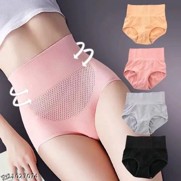 KROYWEN_Women_Waist_Slimming_Panties_Shapewear_Tummy_Control_Tucker_with_Anti_Rolling_Strip_Underwear_Shapewear_Black