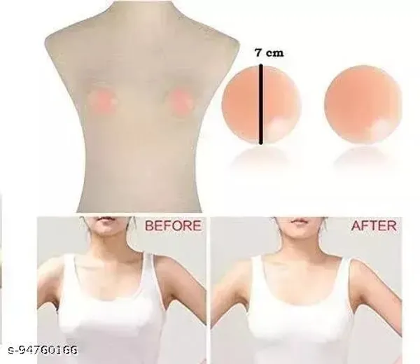 KROYWEN_Soft_Silicon_Breast_Pads_High-Absorbent_Silicon_Breast_Pads_Reusable_Maternity_|_Breast_Pads_Washable_|_Super_Absorbent_Comfort_Fit_Breast_Pads_|_Nipple_Bra_Beige