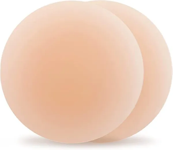 KROYWEN_Nipple_Cover_Silicone_Pasties_Reusable_No_Show_Bra_for_Women_(Skin_Friendly_self_Adhesive_Washable_Breast_Petals_pad_Covers_Lingerie,_Shoulder_Less_Backless_Dresses)_-_Thin_Beige