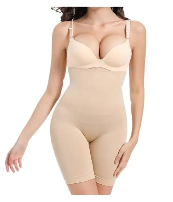 kroywen_Women_Shapewear_Bodysuit_Tummy_Control_Full_Body_Shaper_High_Waist_Trainer_Thigh_Slimmer_Black