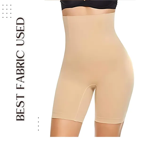 kroywen_Tucker_Women's_High_Waist_with_Anti_Rolling_Strips_Shapewear_for_Women,_Tummy_Shaper_Comfortable_Seamless_Shapewear_Beige