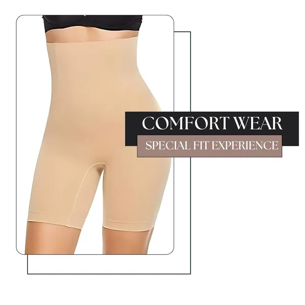 kroywen_Tucker_Women's_High_Waist_with_Anti_Rolling_Strips_Shapewear_for_Women,_Tummy_Shaper_Comfortable_Seamless_Shapewear_Beige