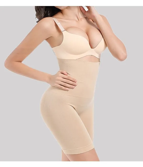 KROYWEN_Women_Shapewear_for_Tummy_Thigh_Body_Shaper_for_Tummy_Control_Shapewear_for_Women_(Free_Size_Fit_Up_to_S-M-L-XL-XXL)_Beige